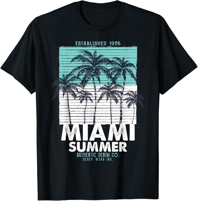Cool Miami Beach Tee shirts, I Love Miami Florida, Miami TShirt Amazon.co.uk Clothing